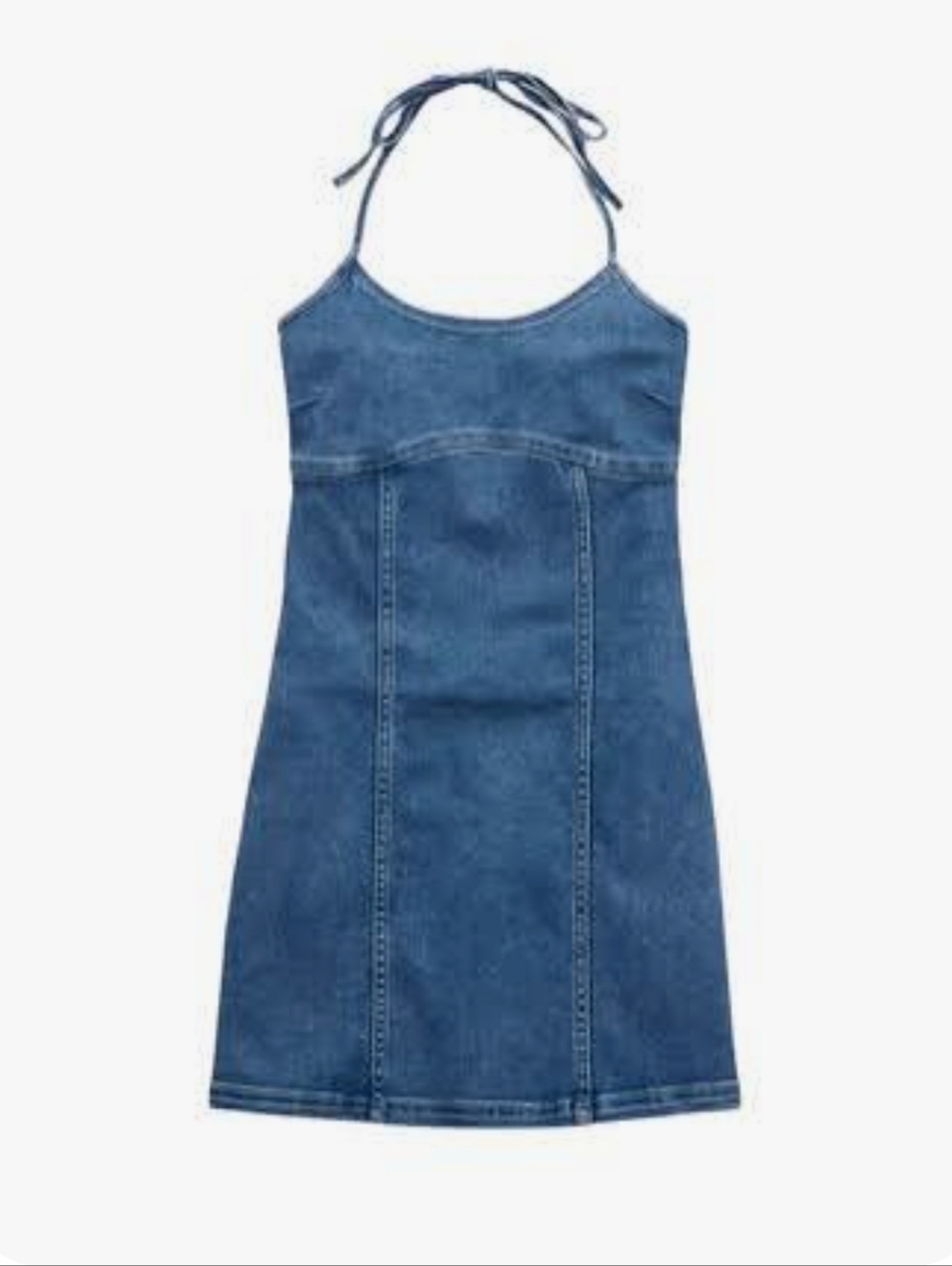 Aerie Demin Halter Dress